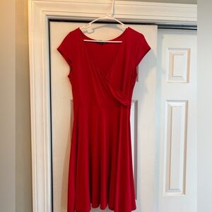 Chic Scarlet Wrap Dress